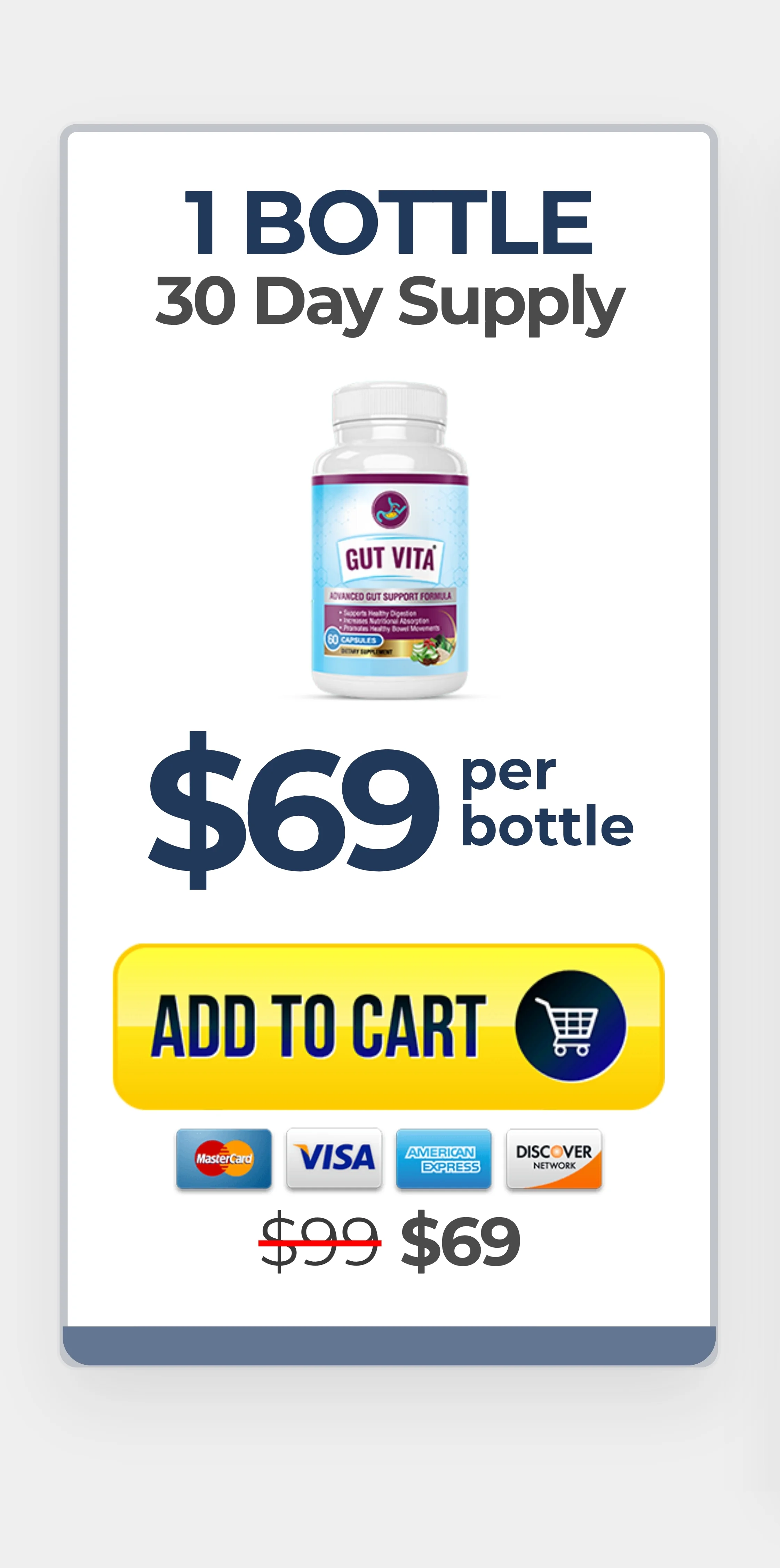 Gut Vita™ 1 bottle pricing